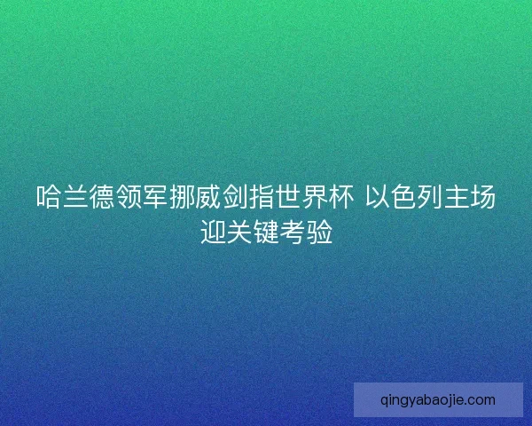哈兰德领军挪威剑指世界杯 以色列主场迎关键考验