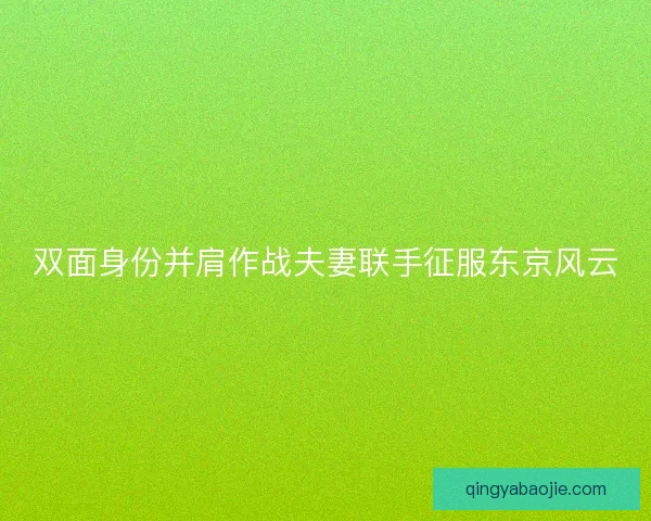 双面身份并肩作战夫妻联手征服东京风云